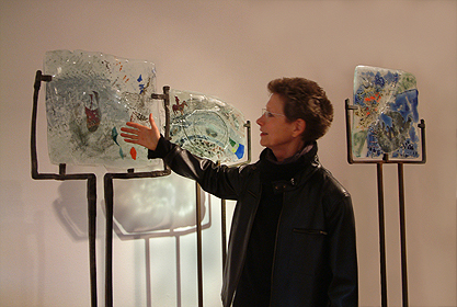 Almut Flentje in her studio gallery